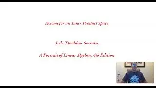 Linear Algebra 40 Axioms for an Inner Product Space