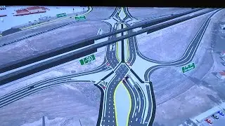 How the new diverging diamond will look at Johnson Lane in Lockwood