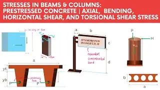 Beam Stresses | Prestressed Concrete, Horizontal Shear, Torsional Shear, Bending, Axial Stress