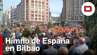 Así ha sonado el himno de España en Bilbao tras la manifestación contra la amnistía