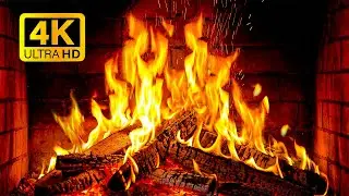 🔥Cozy Fireplace 4K (NO ADS) | 6 Hours Fireplace Crackling Sound