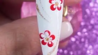 Easy Nails Art Design - Simple Flower Nail Art for Beginners #short