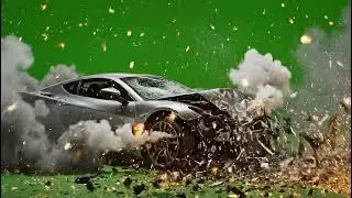Realistic Car Crash Green Screen Meme for Viral Video Edits