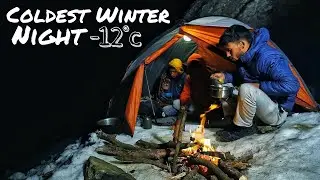 Coldest Winter Snow Camping Of My Life At -12&deg;C | Extreme Cold Winter Camping | 3 days Snow Camping
