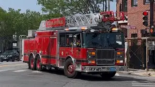 (PINNED Q) Reading Fire Department Engine 4 and Ladder 1 responding to a MVA.