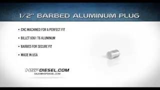 1/2'' BARBED ALUMINUM PLUG