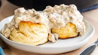 Biscuits and Sausage Gravy in the Ninja Foodi