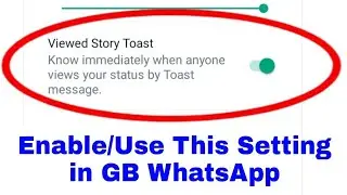 what is Viewed story toast in gb WhatsApp। how to use Viewed story toast।। viewed story toast use