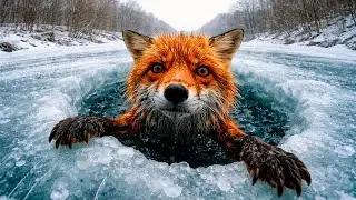Охотники вытащили тонущую лису и ОСТОЛБЕНЕЛИ! Увидев, ЧТО привязано к лапе...