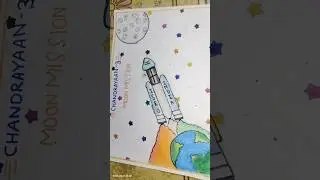 🇮🇳🚀 Chandrayan 3 Moon Mission* Drawing* school project#chandrayaan3 #shorts #ytshorts #trending
