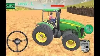 Chained Tractor Towing Rescue #2 tractor towing games , Heavy tractor driving game