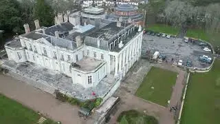 The abandoned Oldway mansion drone fly over