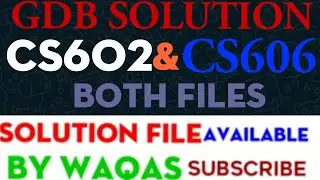 CS602 GDB SOLUTION||CS606 GDB SOLUTION|Cs606 gdb|CS602 GDB