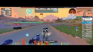 Zwift Ladder Race Dunking Teabags vs SNOW Storm