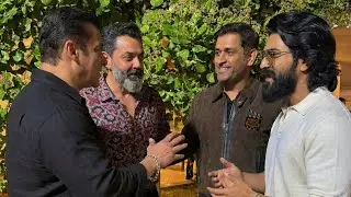 Ram Charan & MS Dhoni at Salman Khan's Birthday Bash Yesterday Night in Mumbai | Salman Khan