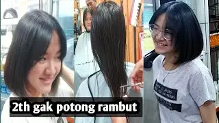 Kangen rambut pendek lagi | cewek ini potong rambut pendek Bob