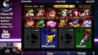 Vhaus 2 LF - Robert (Pikachu) Vs. Yobolight (Yoshi) SSB64 - Smash 64