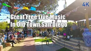 Fiesta de Reyes, Free Live Music Europa Santana, Old Town San Diego, California 2022 ASMR 4K 60fps