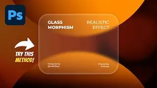 How to Create Glass Morphism Effect in Photoshop | Glass Effect Photoshop