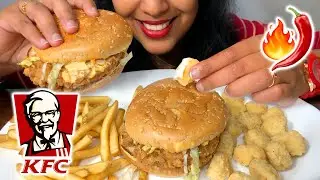 KFC DUBBELE TENDER CHICKEN BURGERS ASMR | Surinamese Dutch Eten Show