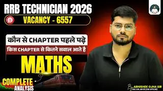 RRB Technician 2026 | Maths Chapter-wise Weightage | Complete Maths Syllabus By Abhishek Ojha Sir