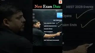 nest exam date | nest exam 2026 | niser bhubaneswar #vedantu #jeemains #niser #jeebatch