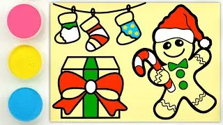 Christmas Gingerbread Sand Painting for Kids 🎄 Fun Holiday Art Videos Collection