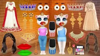 Talking Tom 😀|Billi Two dulhan Funny makeup lipstick comedy video