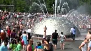 Pride Fountain in Seattle