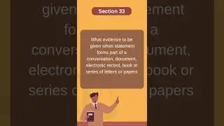 section 33 evidence act | bharatiya sakshya adhiniyam 2023 | bsa | law | legal shorts | Indian law