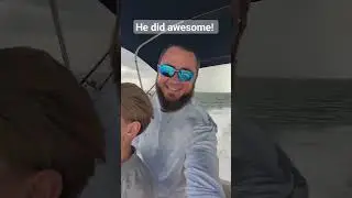 Oldest Son Driving the boat! Kids had had fun fishing too!
