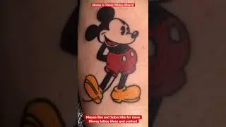 Super crisp Mickey Mouse tattoo | More Disney tattoo ideas | Like and Subscribe friends for more!