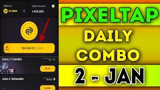 Pixel Tap Daily Combo 2 january 2025 | Today Pixeltap By Pixelverse Daily Combo | AGP | #pixeltap