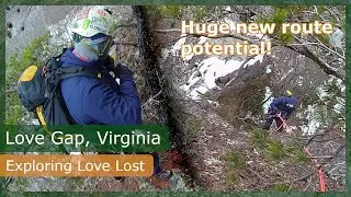 Exploring Love Lost, a long forgotten crag in central Virginia