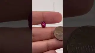 msx2370 - Lab Created Ruby 8x6mm Oval Cabo Shape - AAAA quality