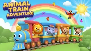 Animal Train Adventure | 3D Kids Rhyme | Learn, Dance & Laugh with Vedu!