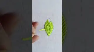 Fishbone Leaves Embroidery !So gorgeous & easy hand embroidery #shorts #trending #stitch #embroidery