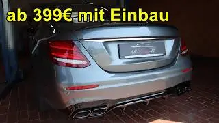 Mercedes E-Klasse W213 | Heck Diffusor 399&euro; mit Einbau | Umbau schwarze Endrohre | S213