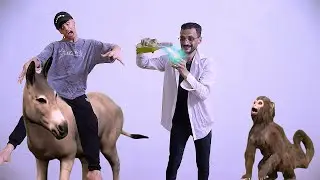 لما ابوك يبقى مخترع ويحولك قرد