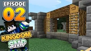 OUR FIRST HOUSE! KingdomSMP Ep.2 | Minecraft PE Realms Survival Let's Play (Pocket Edition)