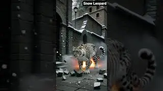 A #snow #leopard #roars #ai #aigenerated#wildlife#fantasy #imagination#shorts#trending #viralshorts