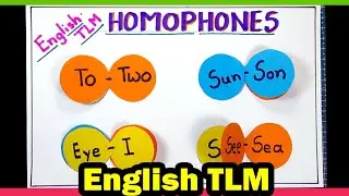 How to make Homophones TLM | English TLM easy |Homophones TLM for beginners | TLM for Primary school