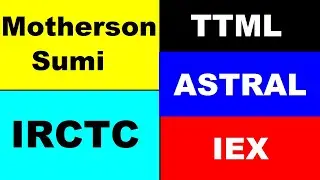 MOTHERSON SUMI ⚫ ASTRAL ⚫ TTML ⚫ IEX ⚫ IRCTC ⚫| STOCK MARKET FOR BEGINNERS | INVESTING | SMKC