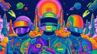 Daft Punk Inspired Psychedelic Sunset 🪩🤖 | Chillwave x Future Funk x Disco x Electronic Pl
