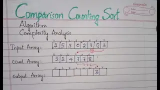 Comparison Count Sorting