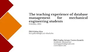 The teaching experience of database management for mechanical engineering students