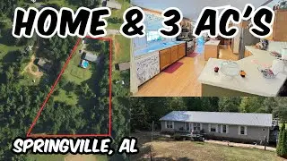 Alabama Manufactured Home & 3 #acres  Land For Sale Near Birmingham