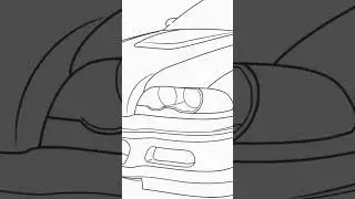 Drawing BMW M3 GTR: NFS Most Wanted Art! | Raw Draw #bmwm3 #bmwm3mostwanted #mostwanted