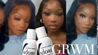 GRWM+ HOW TO DYE YOUR WIG JET BLACK using water colour method