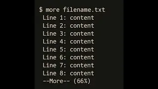 Linux- more command